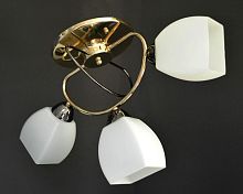 Люстра потолочная трехрожковая  Мелодия Света Е27 220В 60Вт Золото картинка 